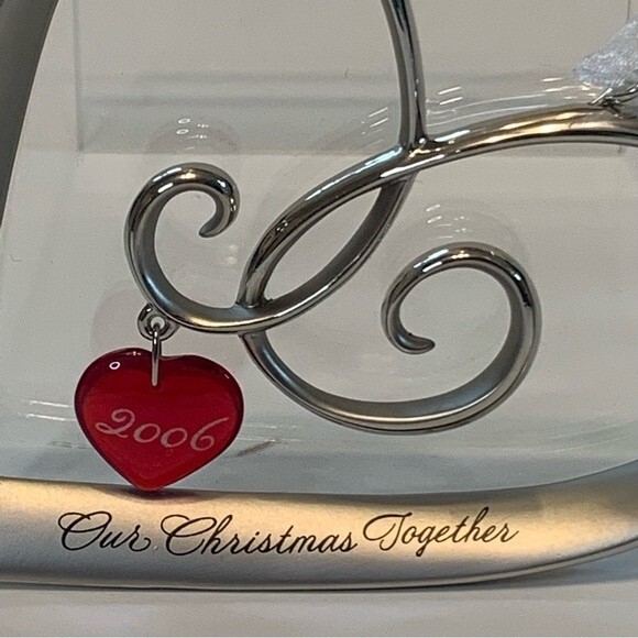 Hallmark - Metal Heart Ornament, 2006, Red Crystal "2006"Our Christmas Together - Picture 5 of 6